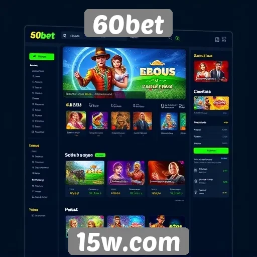 Interface e usabilidade do site 60bet para novos usuários