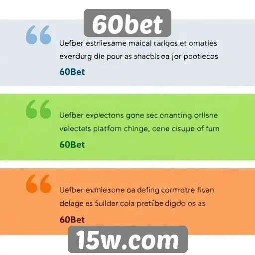 Depoimentos de usuários sobre a experiência na 60bet